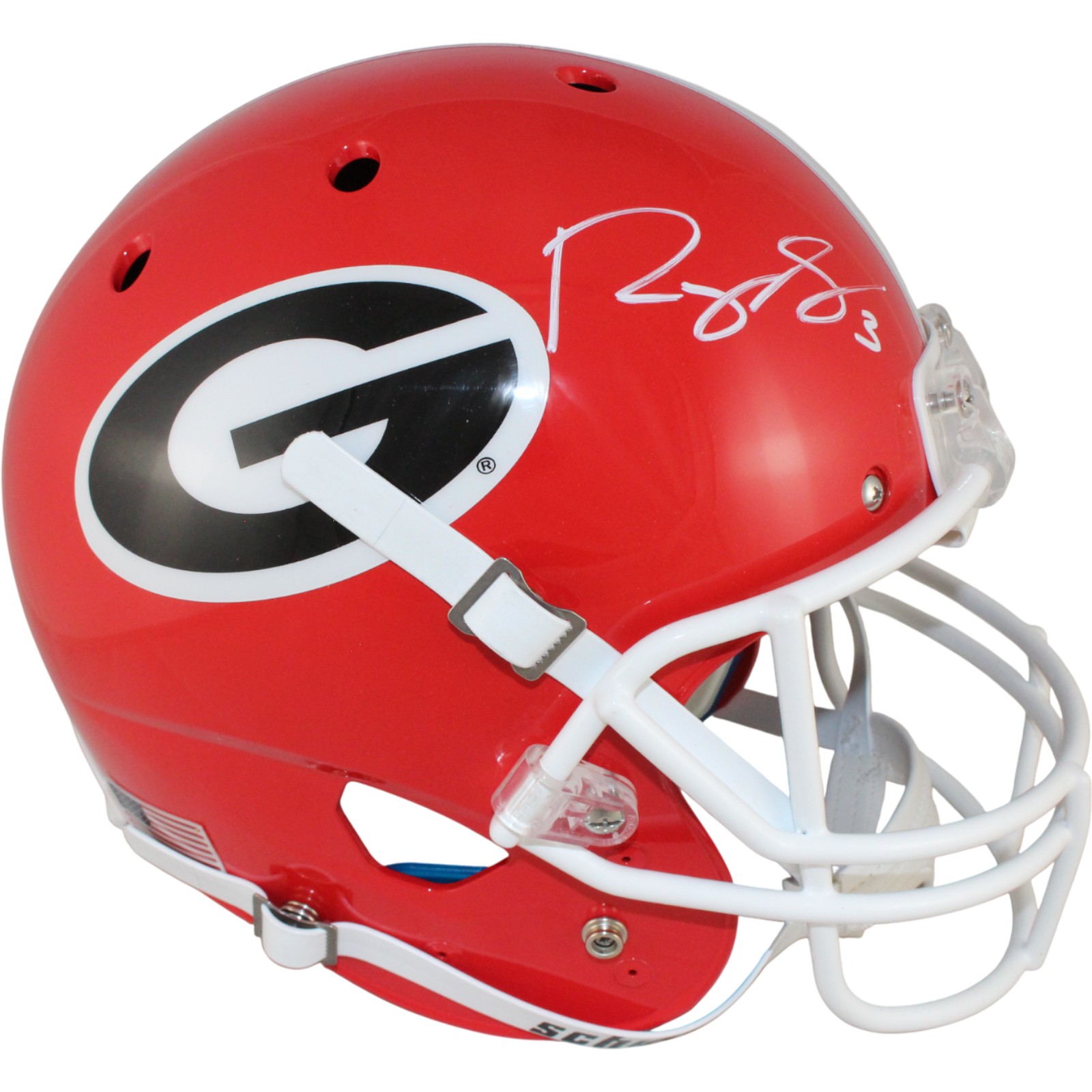 Roquan Smith Autographed Georgia Bulldogs F/S Schutt Helmet Beckett 53945