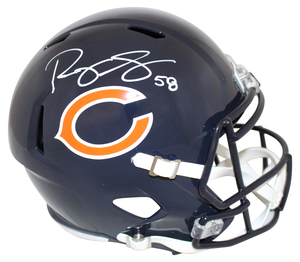 Roquan Smith Autographed/Signed Chicago Bears F/S Speed Helmet BAS 28129