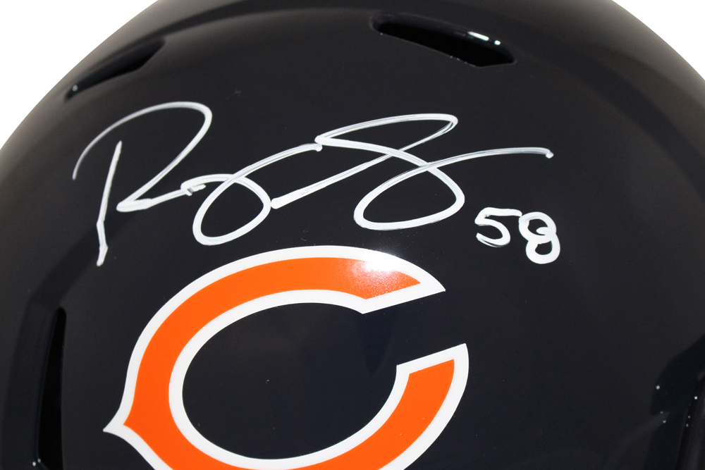 Roquan Smith Autographed/Signed Chicago Bears F/S Speed Helmet BAS 28129