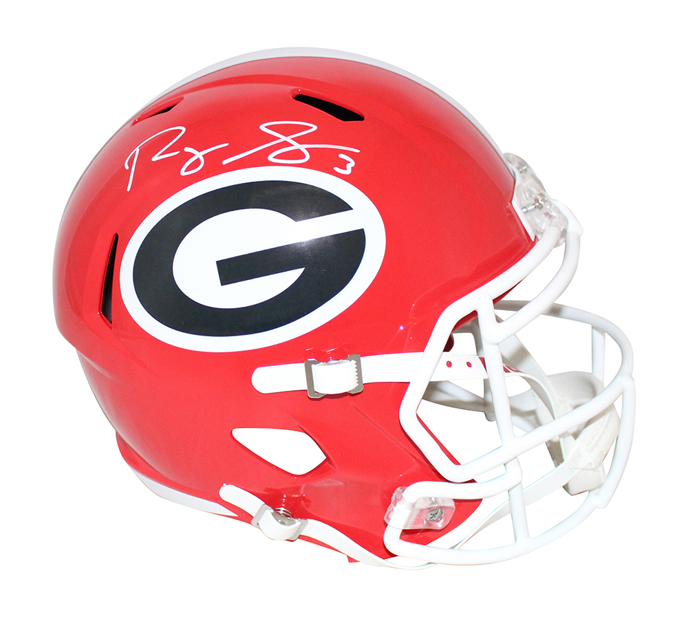 Roquan Smith Autographed Georgia Bulldogs F/S Speed Helmet Beckett BAS