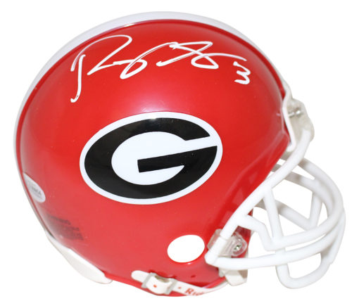 Roquan Smith Autographed/Signed Georgia Bulldogs Mini Helmet BAS 25846