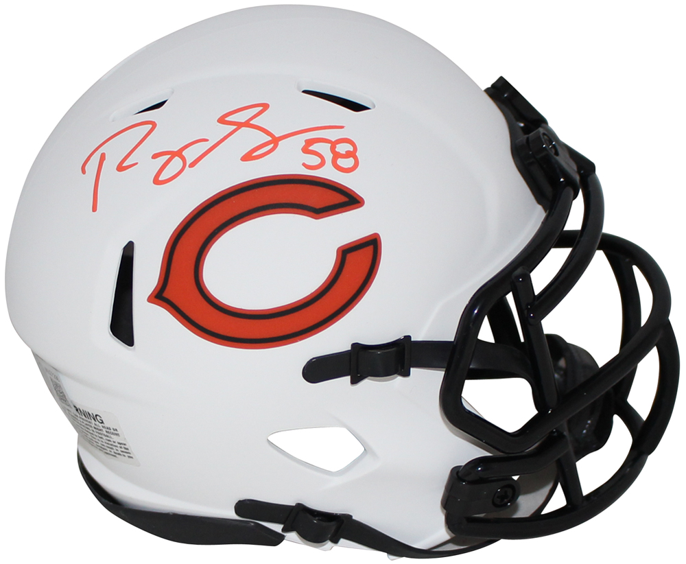 Roquan Smith Autographed/Signed Chicago Bears Lunar Mini Helmet BAS