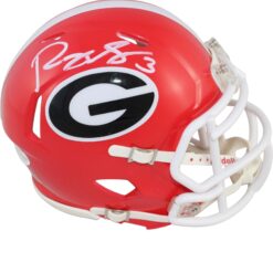Roquan Smith Autographed/Signed Georgia Bulldogs Mini Helmet Beckett 53943