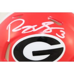 Roquan Smith Autographed/Signed Georgia Bulldogs Mini Helmet Beckett 53943