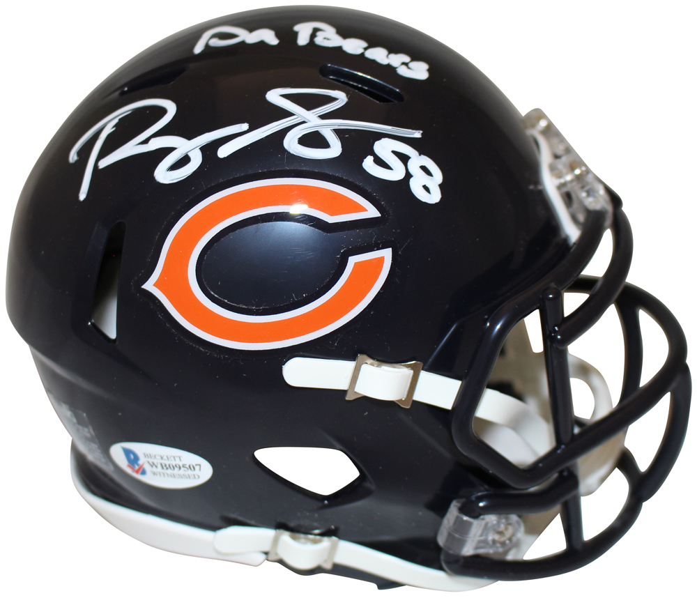 Roquan Smith Signed Chicago Bears Speed Mini Helmet Da Bears Beckett