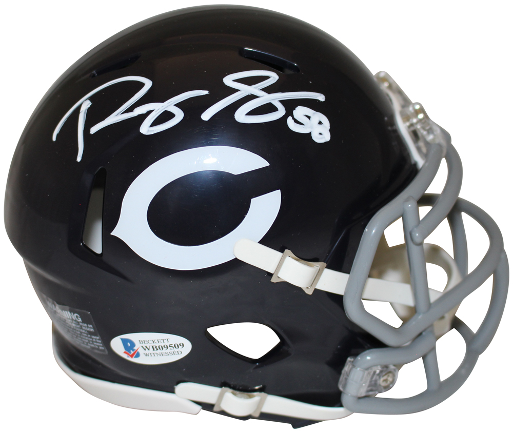 Roquan Smith Autographed Chicago Bears Tribute Mini Helmet Beckett