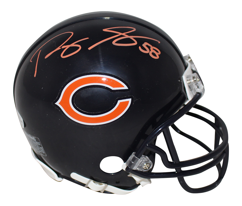 Roquan Smith Autographed/Signed Chicago Bears Mini Helmet BAS 30061