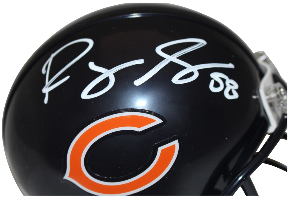 Roquan Smith Autographed/Signed Chicago Bears Mini Helmet Beckett