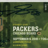 Roquan Smith Signed Chicago Bears vs Packers Ticket Stub NFL Debut BAS 24399