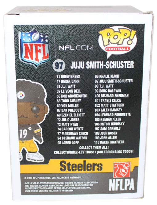 JuJu Smith-Schuster Signed Pittsburgh Steelers NFL Funko Pop BAS 24112
