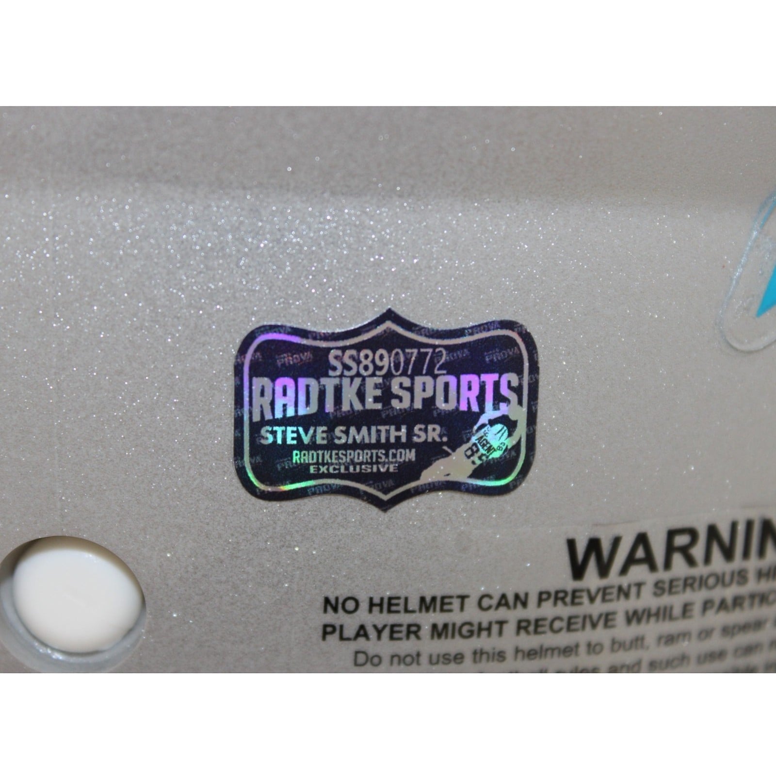 Steve Smith Autographed/Signed Carolina Panthers Helmet Proline Radtke 58609 5 Steve Smith Autographed/Signed Carolina Panthers Helmet Proline Radtke 58609