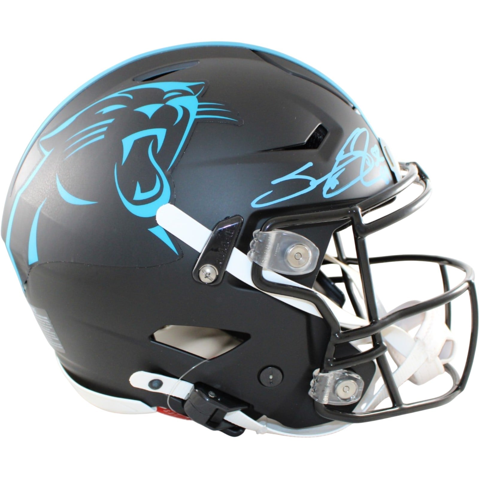 Steve Smith Autographed Carolina Panthers Helmet Speedflex Alt 22 Radtke 58615