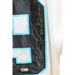 Steve Smith Signed Carolina Panthers Reebok Jersey XL Spiderman Beckett 56395