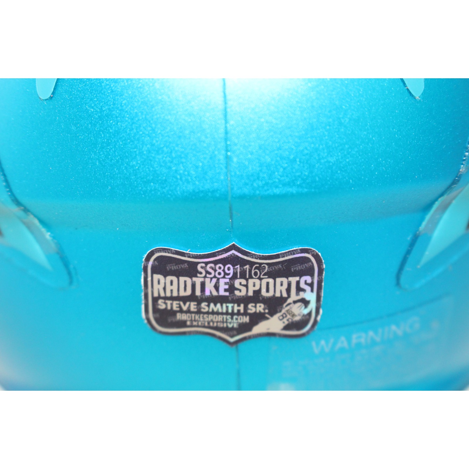 Steve Smith Autographed/Signed Carolina Panthers Mini Helmet Blaze Radtke 53144 4 Steve Smith Autographed/Signed Carolina Panthers Mini Helmet Blaze Radtke 53144