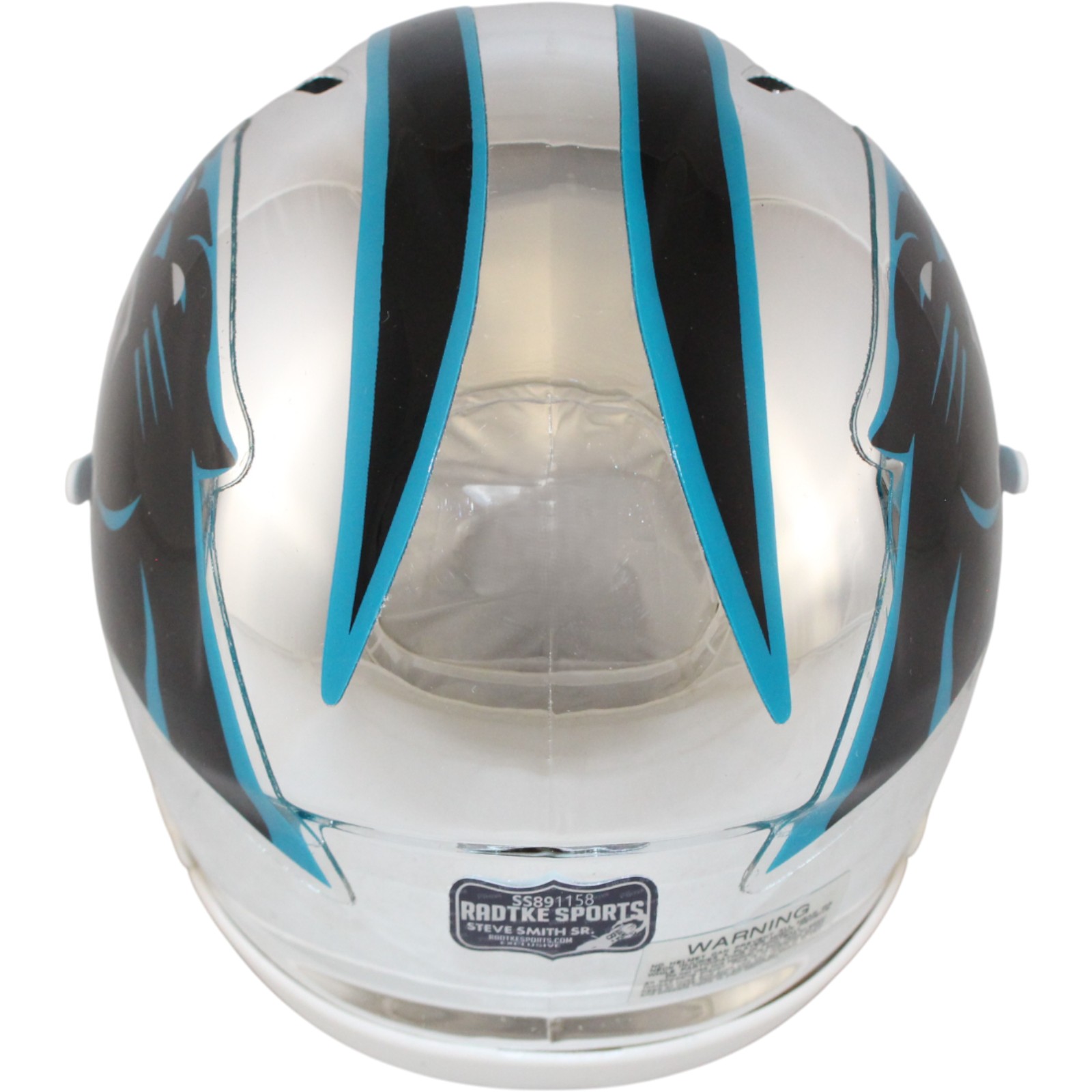 Steve Smith Autographed/Signed Carolina Panthers Mini Helmet Chrome Radtke 53142 3 Steve Smith Autographed/Signed Carolina Panthers Mini Helmet Chrome Radtke 53142