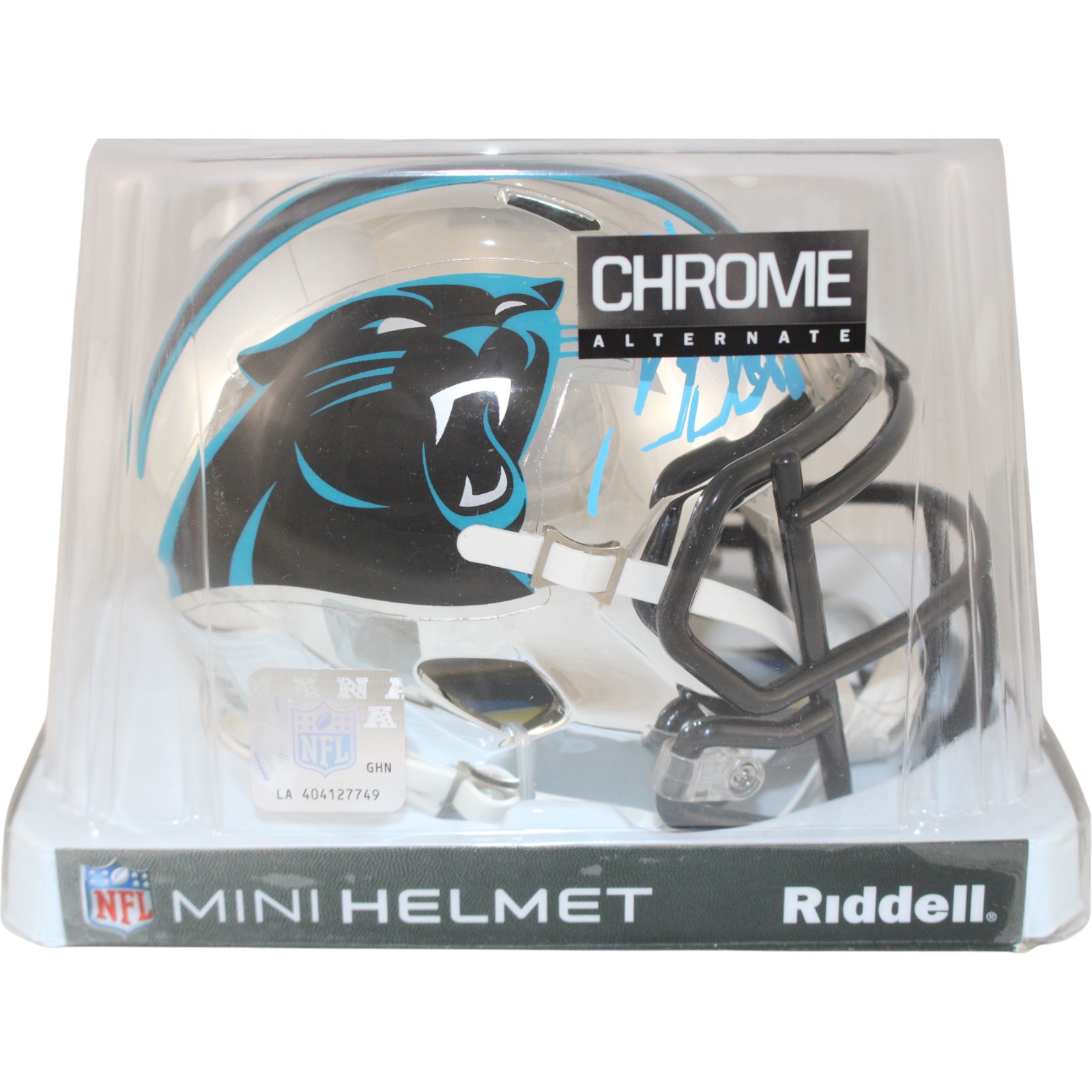 Steve Smith Autographed/Signed Carolina Panthers Mini Helmet Chrome Radtke 53142 5 Steve Smith Autographed/Signed Carolina Panthers Mini Helmet Chrome Radtke 53142