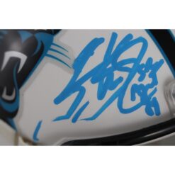 Steve Smith Autographed Carolina Panthers Mini Helmet Flat White Radtke 53148