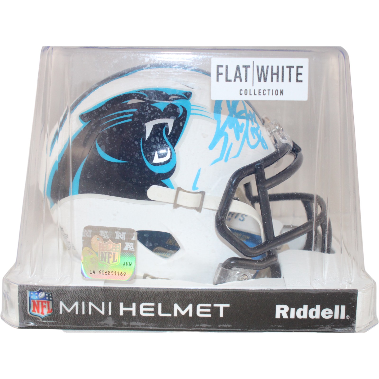 Steve Smith Autographed Carolina Panthers Mini Helmet Flat White Radtke 53148 5 Steve Smith Autographed Carolina Panthers Mini Helmet Flat White Radtke 53148