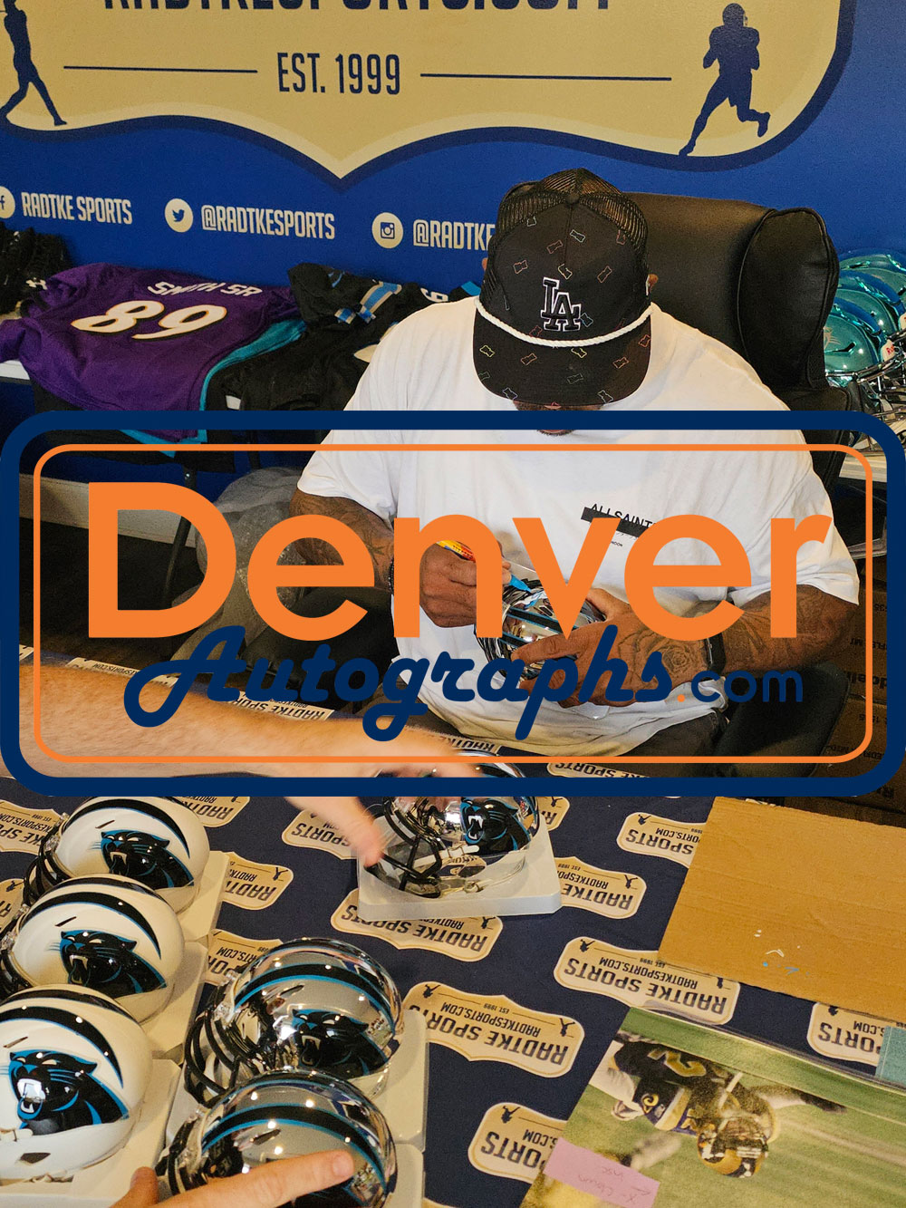 Steve Smith Autographed/Signed Carolina Panthers Mini Helmet Chrome Radtke 53142 6 Steve Smith Autographed/Signed Carolina Panthers Mini Helmet Chrome Radtke 53142