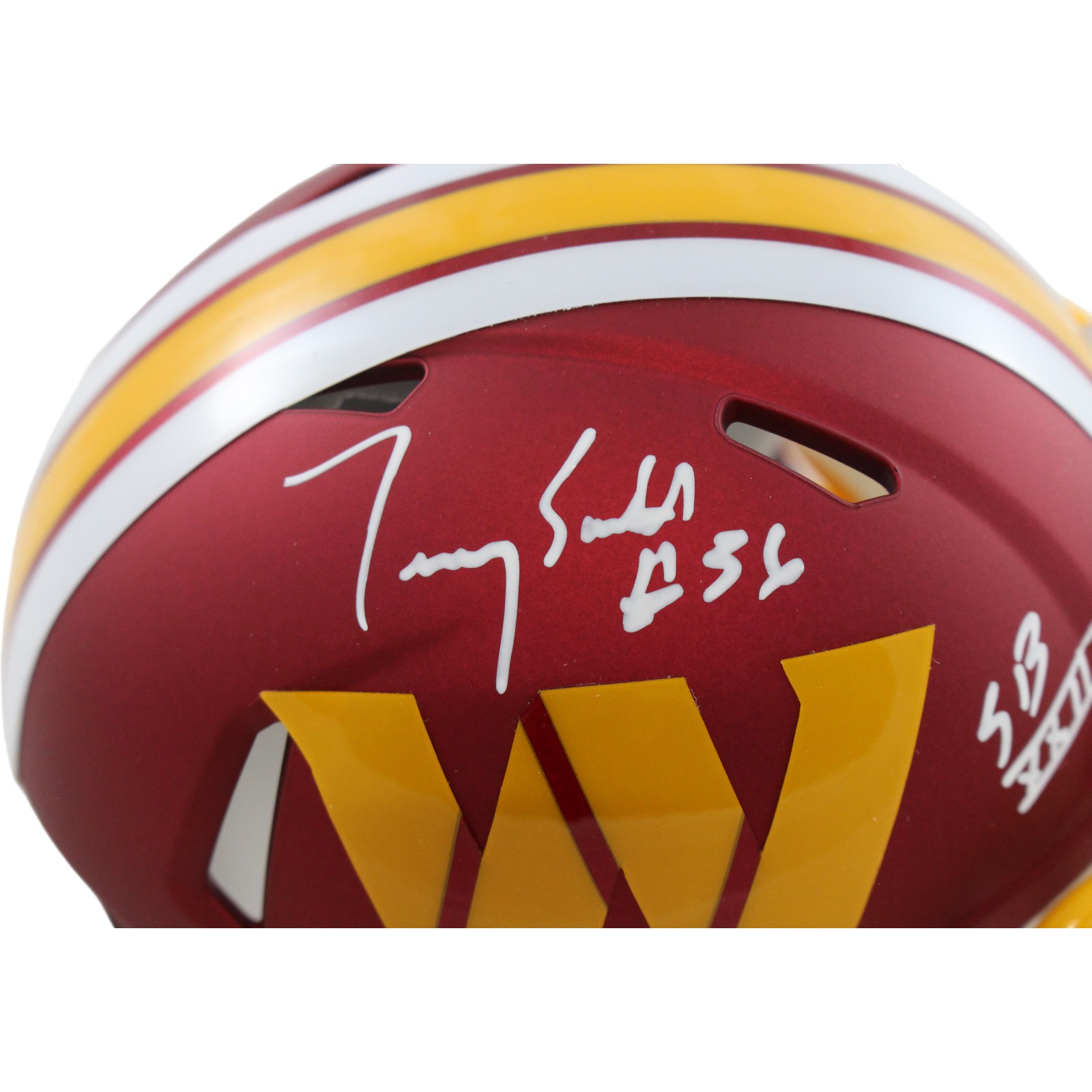 Timmy Smith Signed Washington Commanders 25 Alt Mini Helmet SB XXI Beckett 55038