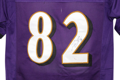 Torrey Smith Autographed/Signed Pro Style Purple XL Jersey JSA 26748
