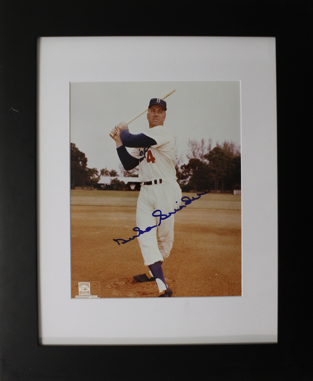 Duke Snider Autographed/Signed Brooklyn Dodgers Framed 8x10 Photo