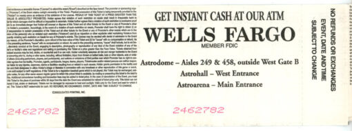 Sammy Sosa 66th Homer Run Chicago Cubs Houston Astros 09/25/98 Ticket Stub 35778