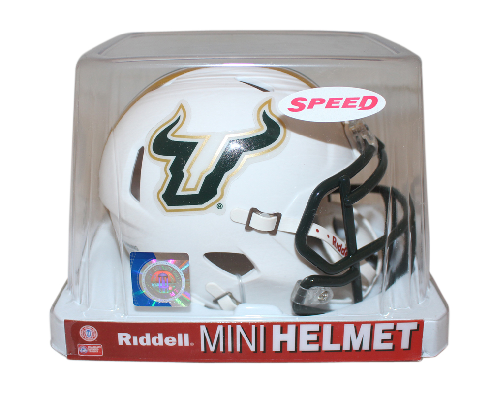 South Florida Bulls White Riddell Mini Helmet New In Box