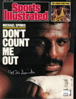 Michael Spinks Autographed Boxing Sports Illustrated Magazine 6/20/88 JSA 25010