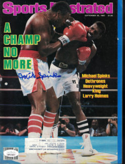 Michael Spinks Autographed Boxing Sports Illustrated Magazine 9/30/85 JSA 25011