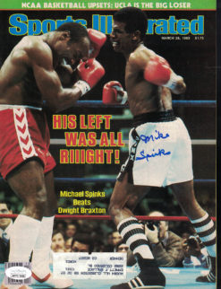 Michael Spinks Autographed Boxing Sports Illustrated Magazine 3/28/83 JSA 25012
