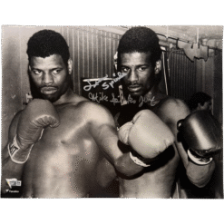 Mike Spinks Leon Spinks Autographed/Signed Boxing B&W 11x14 Photo Fanatics 55127