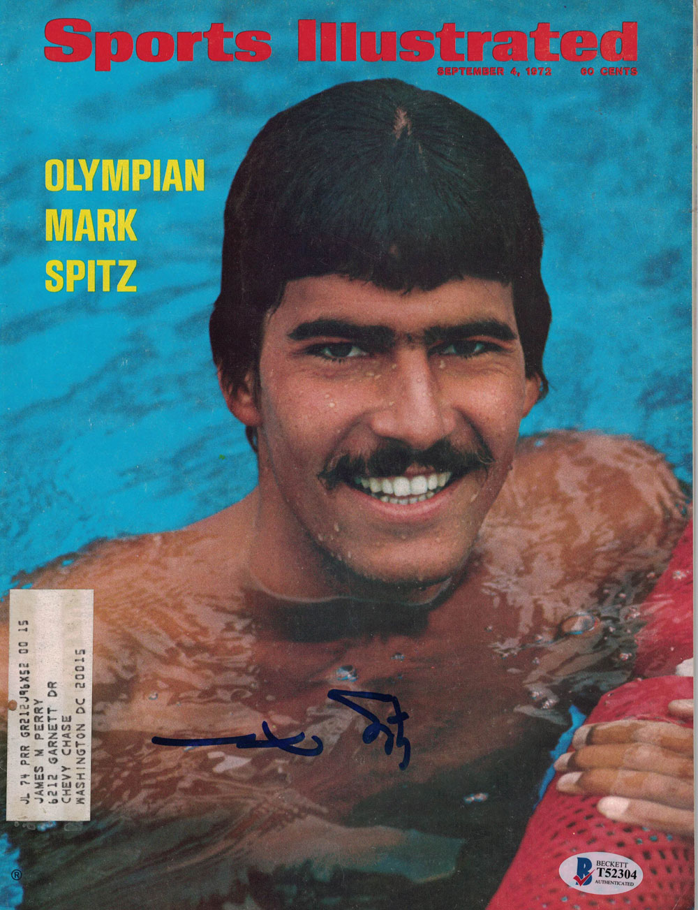 Mark Spitz Autographed USA Swimming 1972 Sports Illustrated Magazine