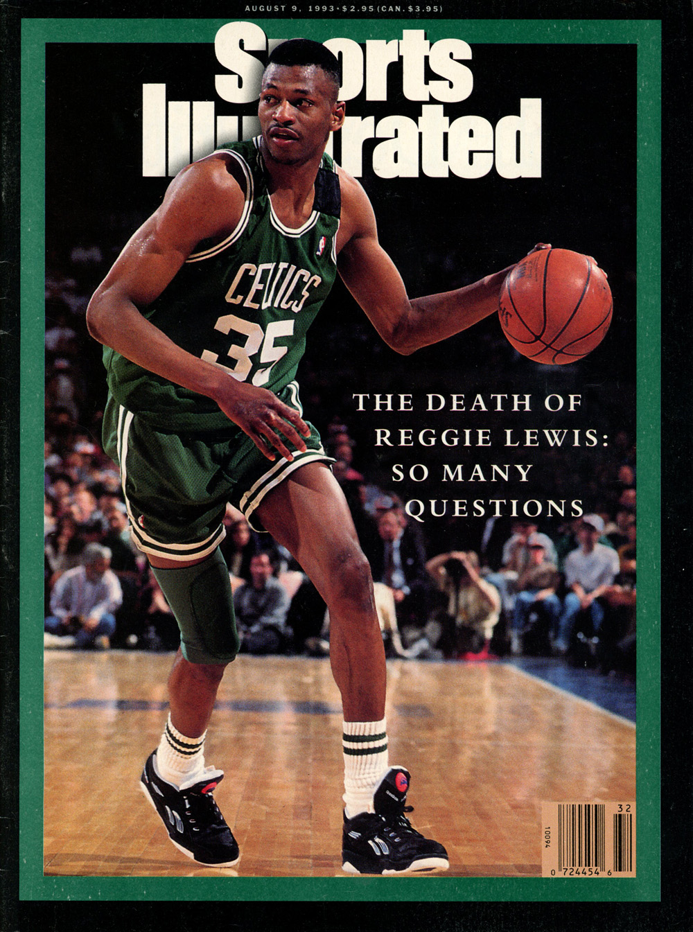 Reggie Lewis Unsigned Celtics Sports Illustrated Aug 9 1993 No Label
