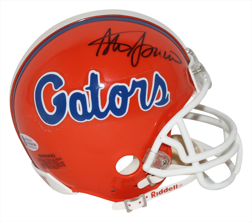 Steve Spurrier Autographed/Signed Florida Gators Mini Helmet BAS 31429