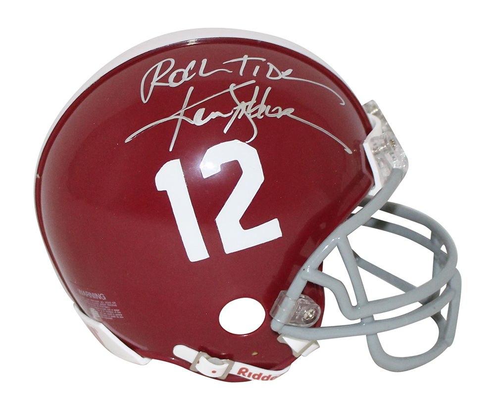 Ken Stabler Autographed Alabama Crimson Tide Mini Helmet Roll Tide BAS 31873