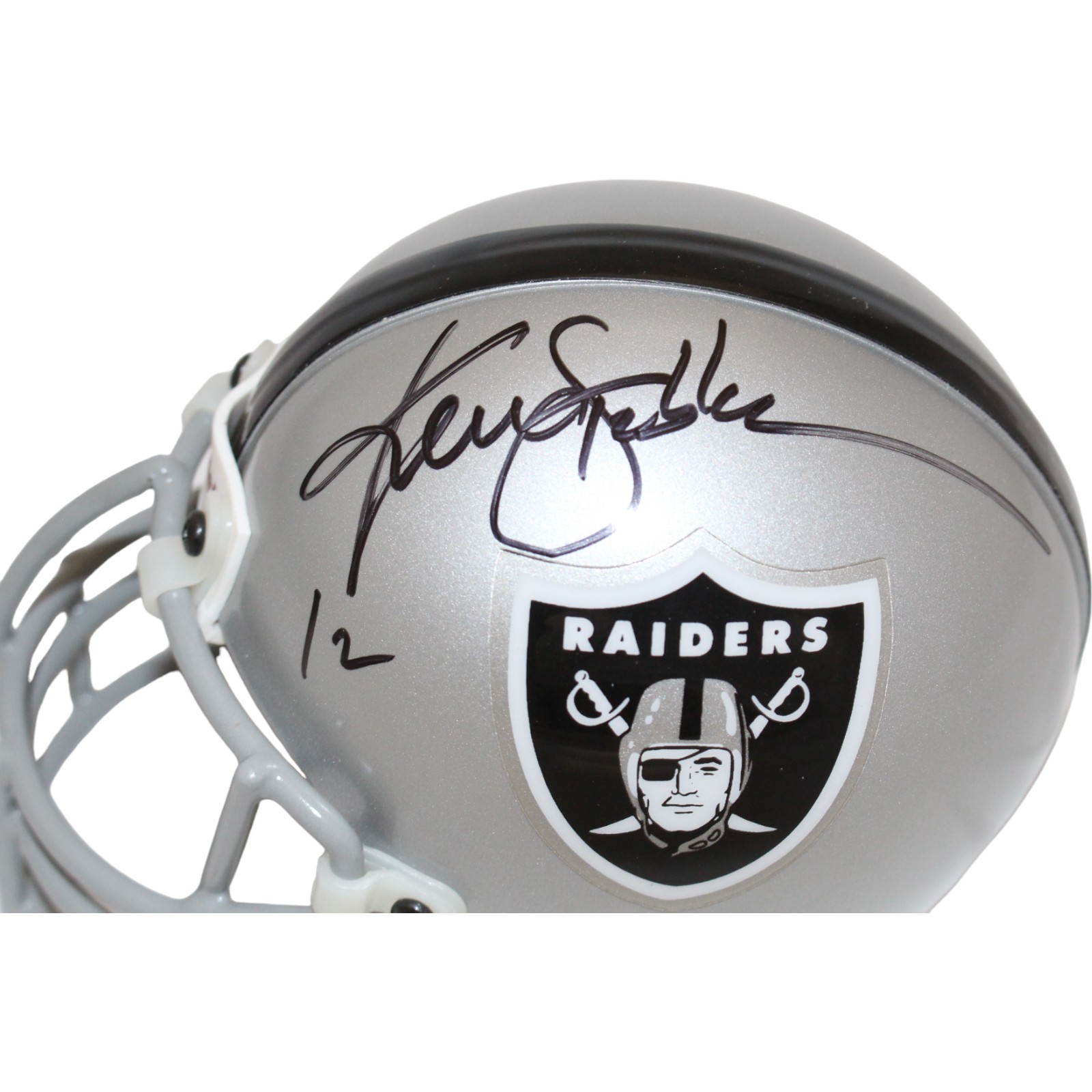 Ken Stabler Signed Oakland Raiders VSR4 Authentic mini Helmet Beckett 44149