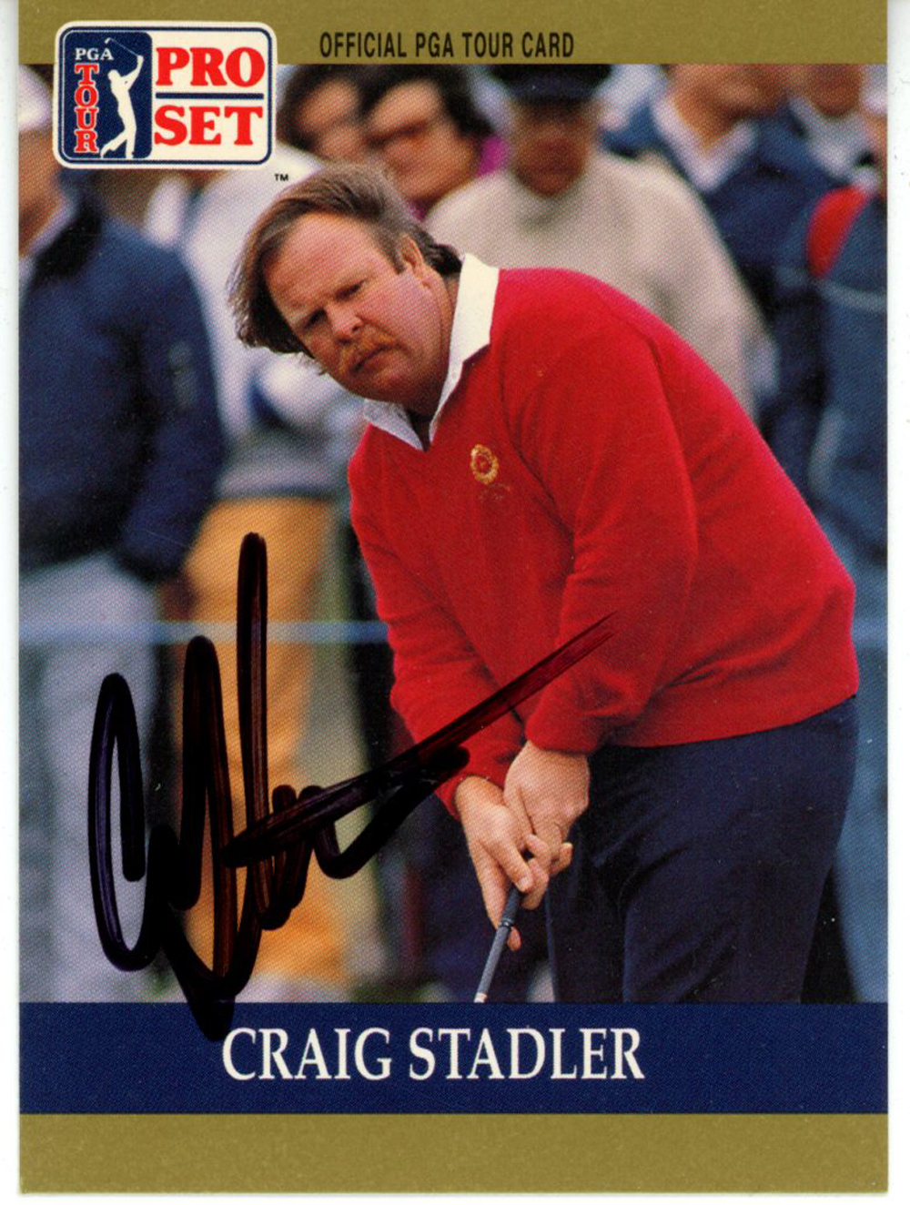 Craig Stadler Autographed 1990 Pro Set #61 Trading Card Beckett 44901