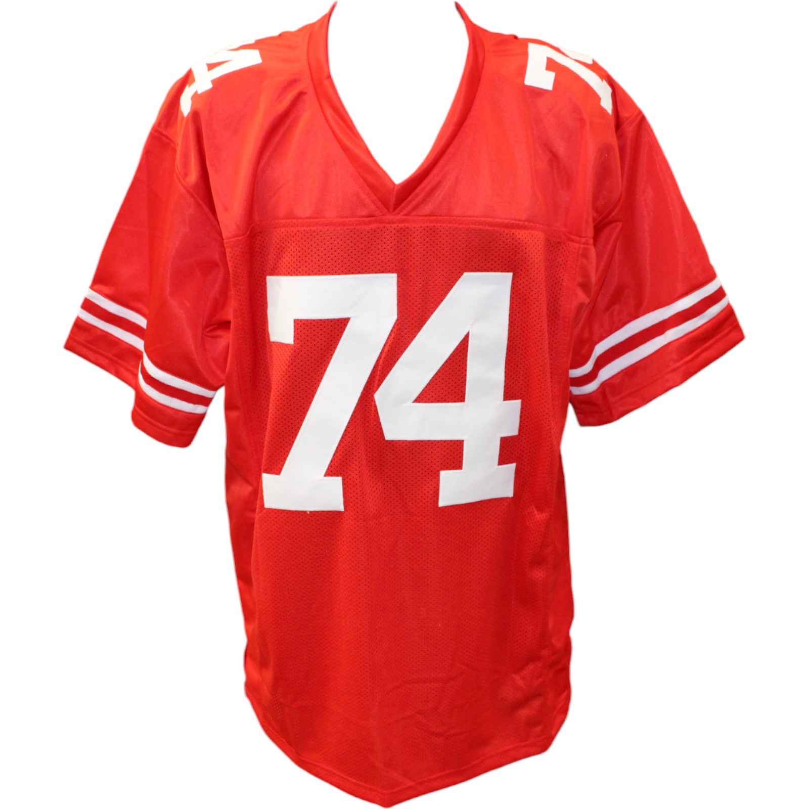 Joe Staley Autographed Signed Red Pro Style Jersey Beckett 45976 Denver Autographs