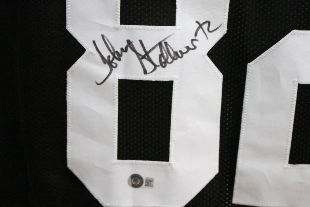 John Stallworth Autographed/Signed Pro Style Black XL Jersey Beckett
