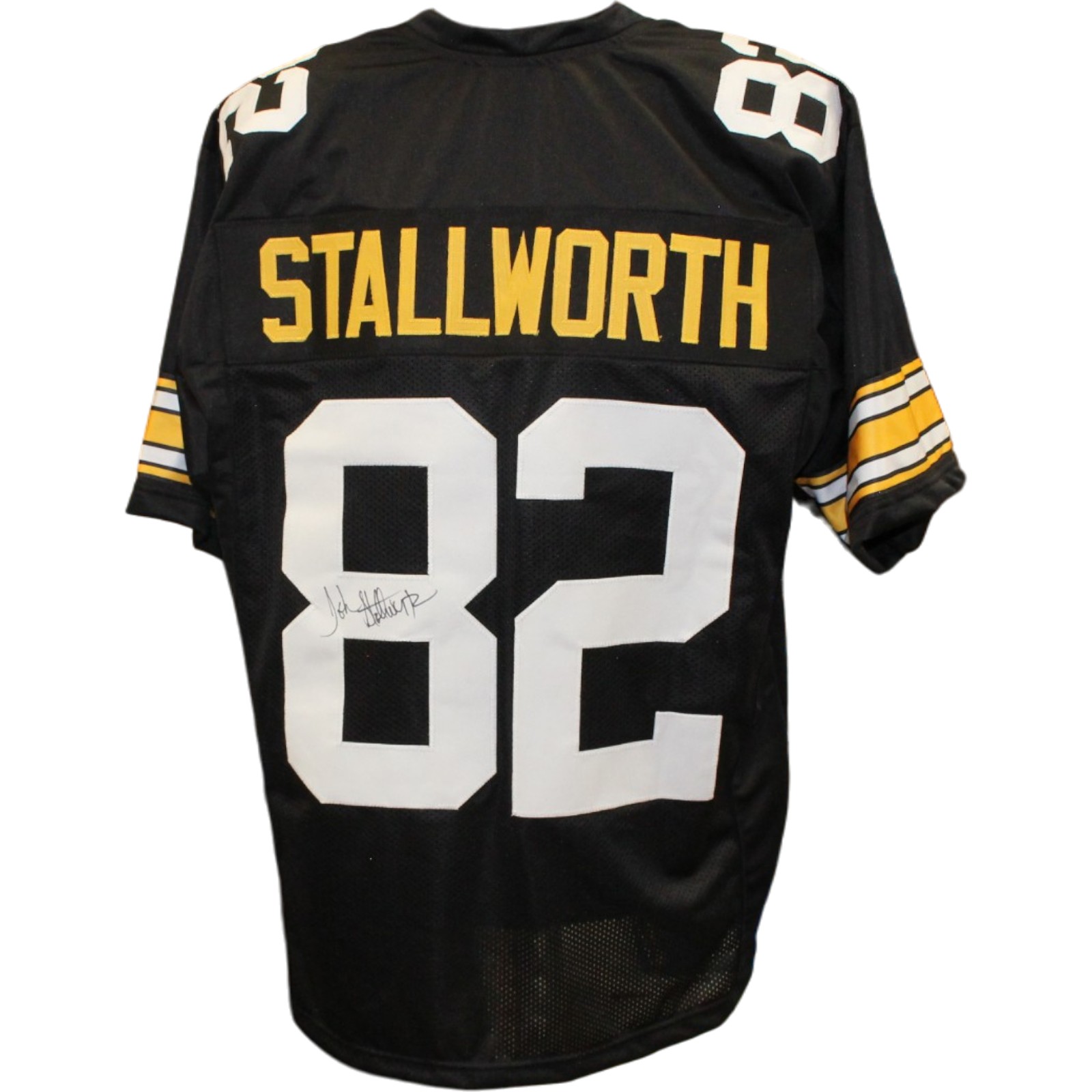 John Stallworth Autographed/Signed Pro Style Sz XL Black Jersey 57149 1 John Stallworth Autographed/Signed Pro Style Sz XL Black Jersey 57149