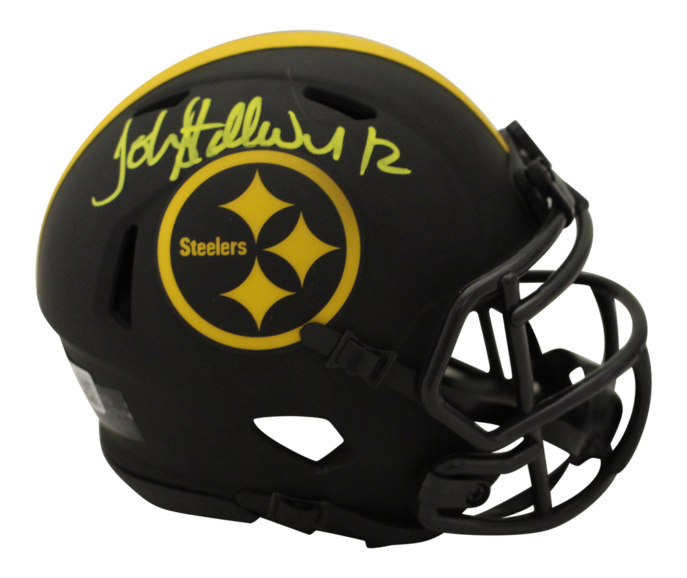 John Stallworth Signed Pittsburgh Steelers Eclipse Mini Helmet Beckett