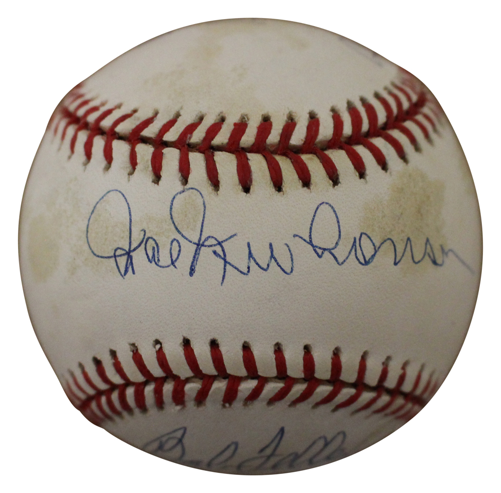 Willie Stargell & Bob Feller Signed National League Baseball +6 Sigs JSA 13325