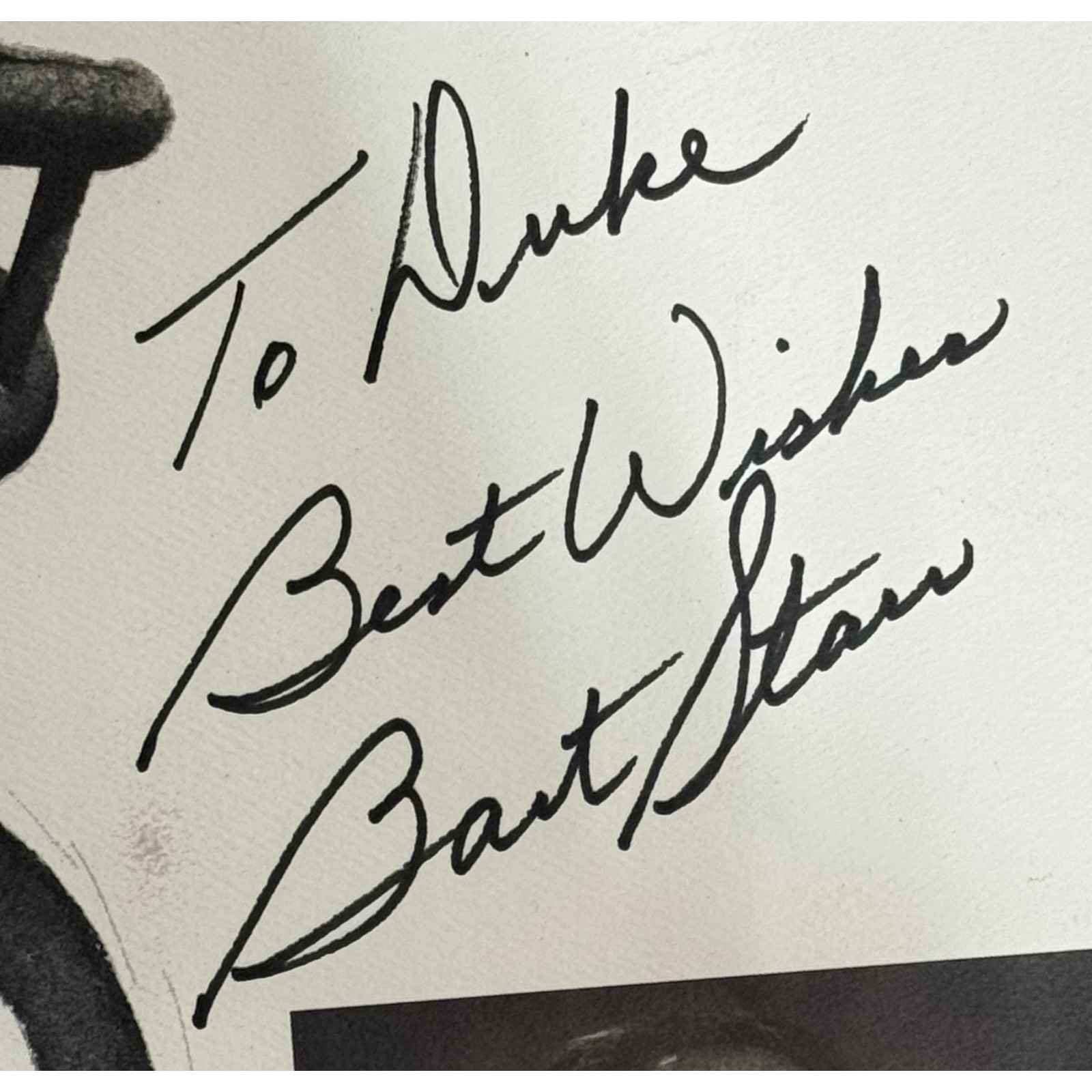 Bart Starr Autographed Green Bay Packers 16x20 Photo "To Duke" Beckett 55406