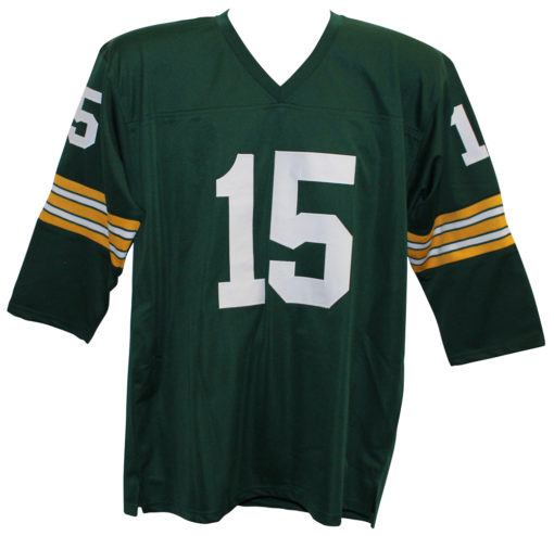 Bart Starr Autographed/Signed Green Bay Packers Green XL Jersey BAS LOA 25347