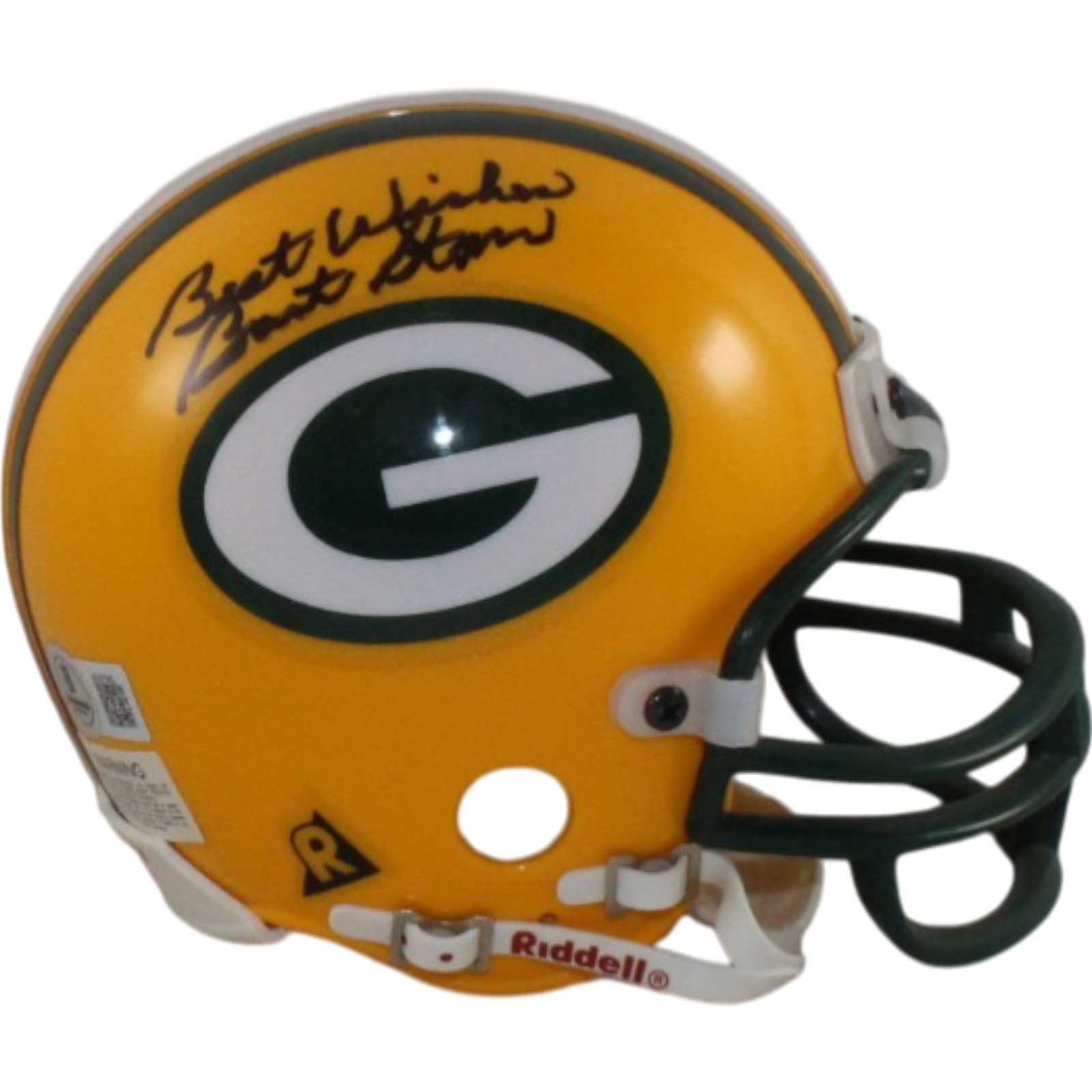 Bart Starr Signed Green Bay Packers VSR4 Mini Helmet Best Wishes Beckett 55425