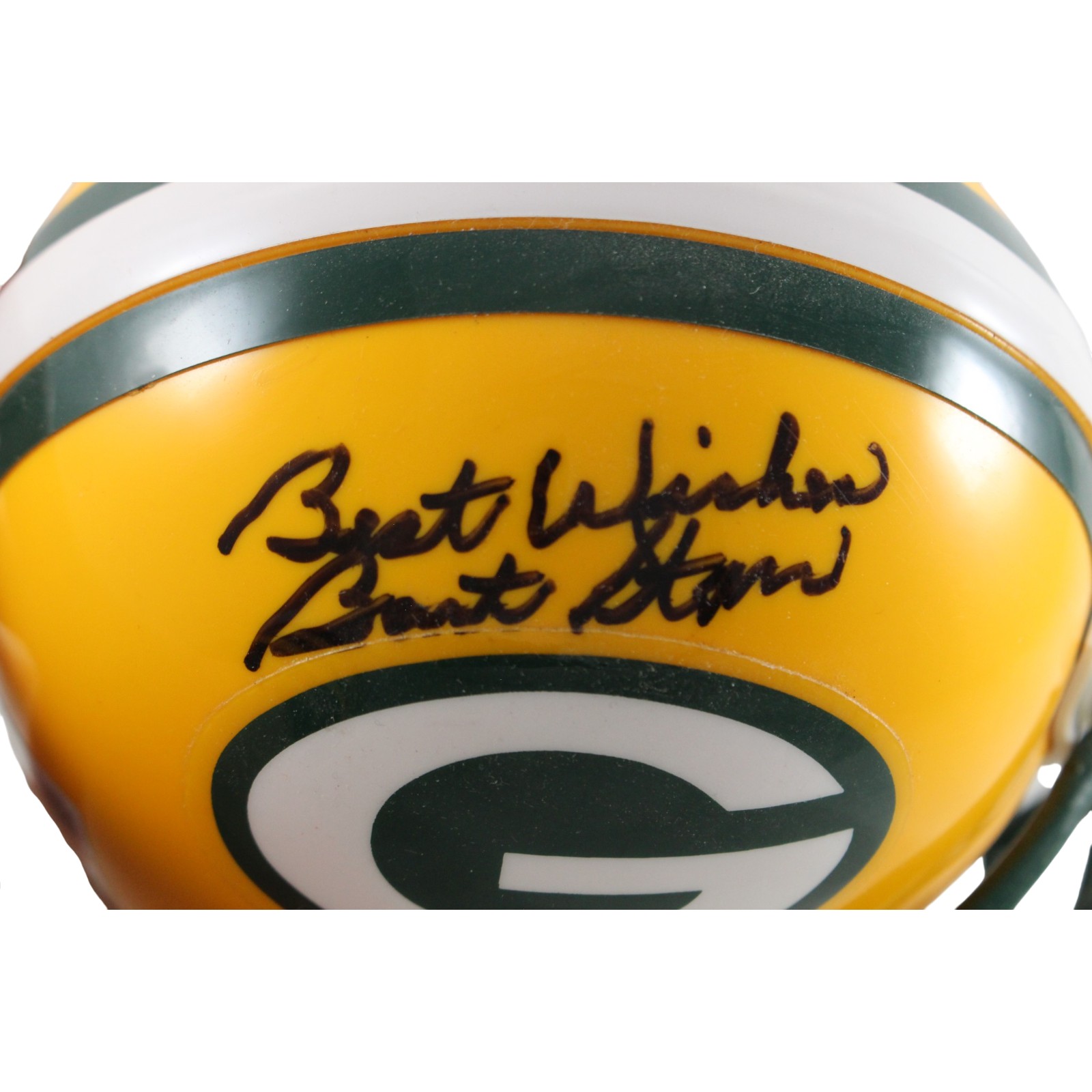 Bart Starr Signed Green Bay Packers VSR4 Mini Helmet Best Wishes Beckett 55425