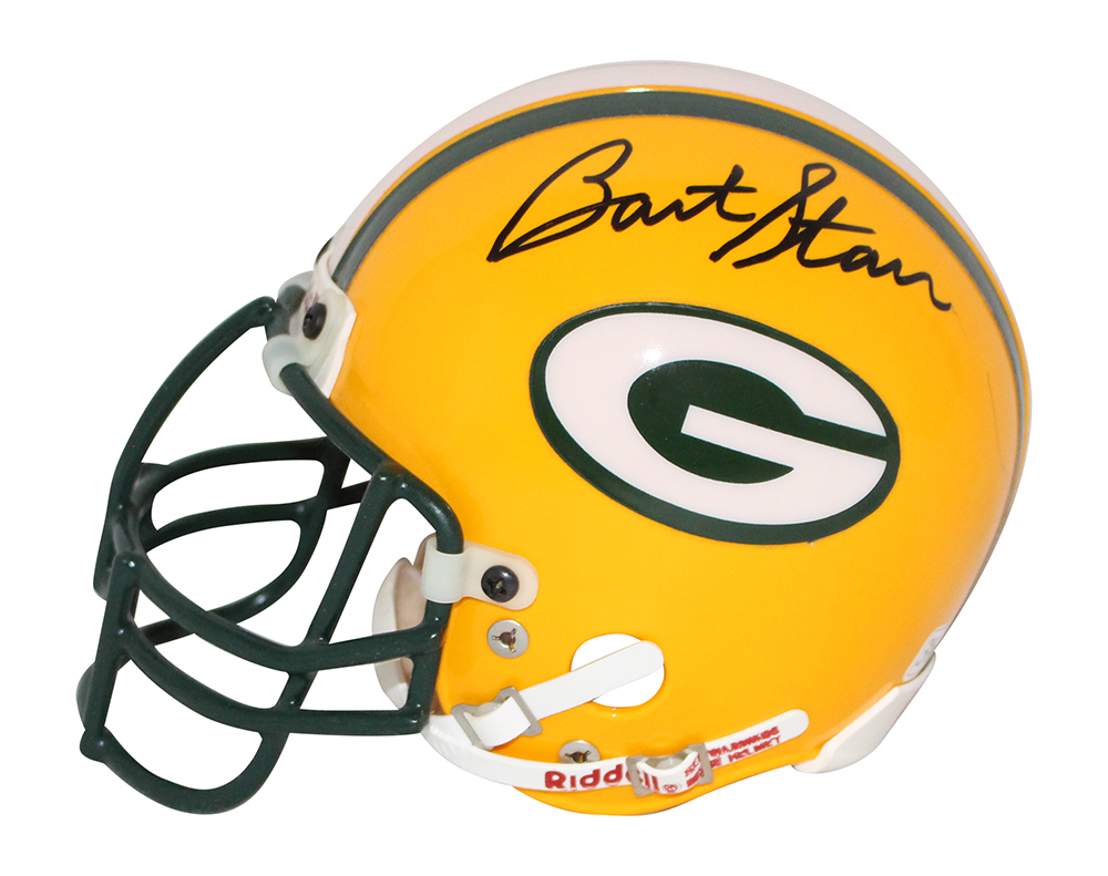 Bart Starr & Ray Nitschke Signed Green Bay Packers Authentic Mini Helmet JSA 32929