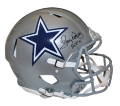 Roger Staubach & Tony Dorsett Signed Authentic Speed Helmet HOF Beckett