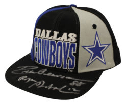 Roger Staubach & Drew Pearson Signed Dallas Cowboys Snapback Hat Beckett